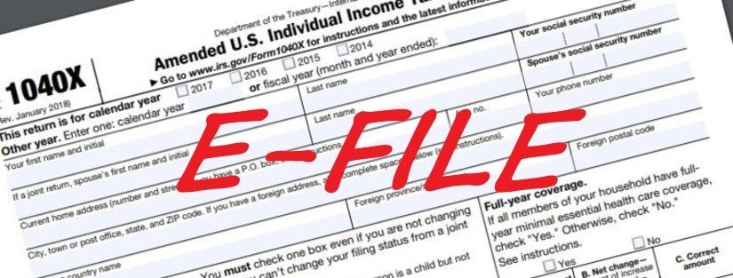 Electronic Filing Of Form 1040 X Amended U S Individual Income Tax Return Ahuja Clark Pllc